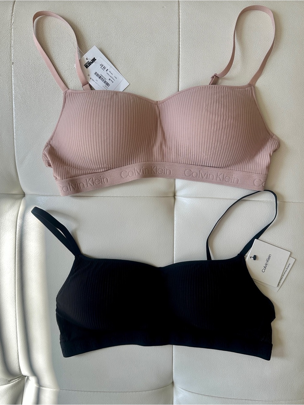 Calvin Klein Bras Wire Free - Set of 2 - Size Medium - NWT - Black & Cedar